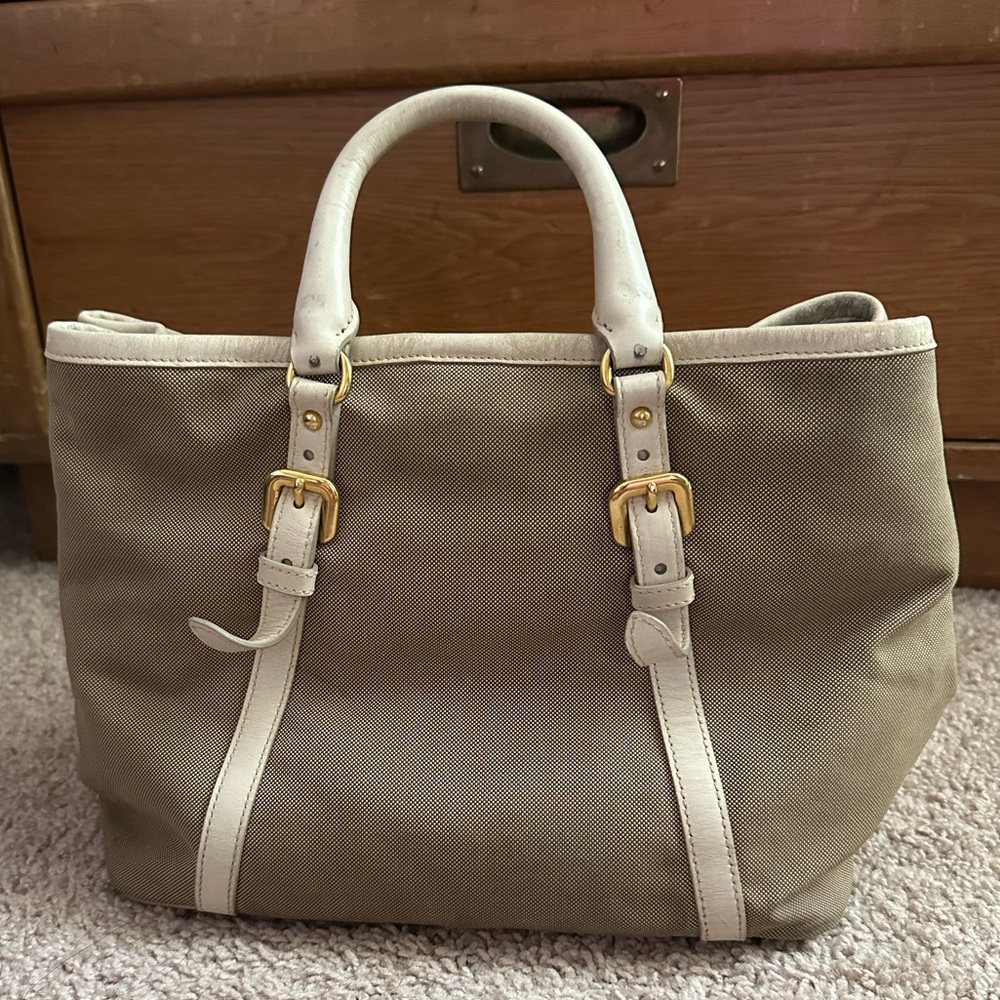 Prada Beige and Cream Tote Bag - Picture 7 of 16